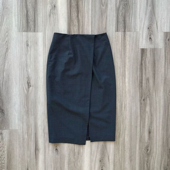 Antonio Melani wool blend pencil skirt with front thigh split 2 - Picture 1 of 9